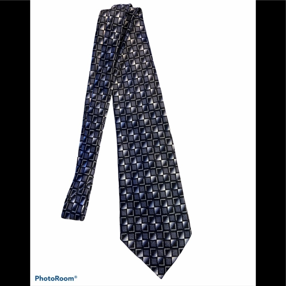 Carlos Devenezia Geometric Italian Made Silk Tie